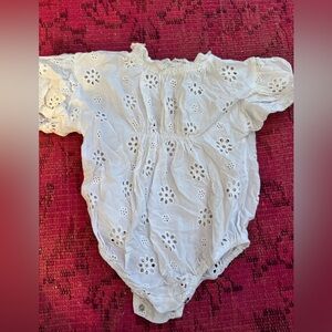 White Eyelet Kids One Piece